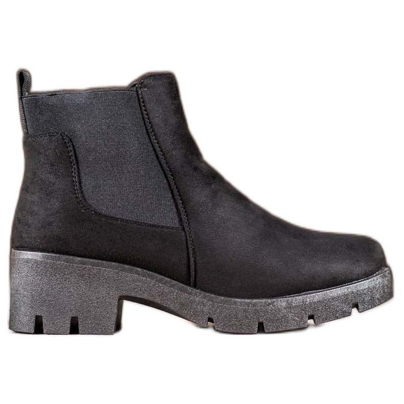 SHELOVET Black Chelsea Boots On The Platform