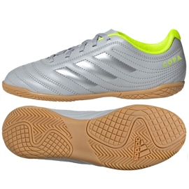 Indoor shoes adidas Copa 20.4 In Jr EF8354 grey silver Indoor shoes adidas Copa 20.4 In Jr EF8354 grey silver