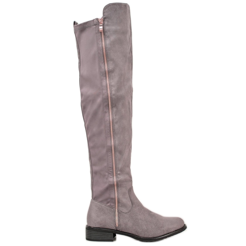 Seastar Gray Boots With A Zipper grey