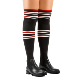 Gray thigh boots sock FD-69 grey