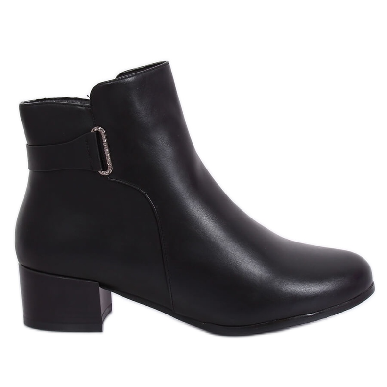 Black low-heeled boots CK63-2 Black