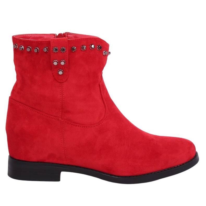 Red boots on a hidden wedge G-7606 Red