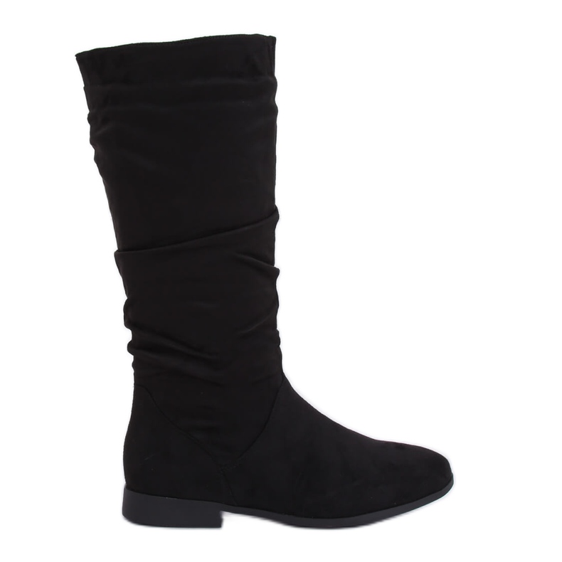 Black flat-heeled boots M629 Black
