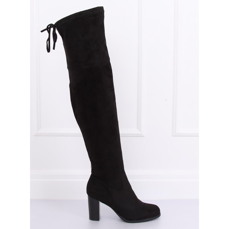 Black Black Thigh high heels PE161P Black II