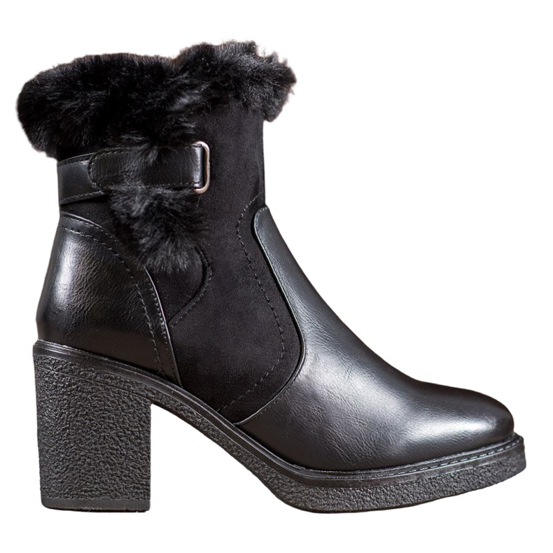 SHELOVET Boots With Fur black