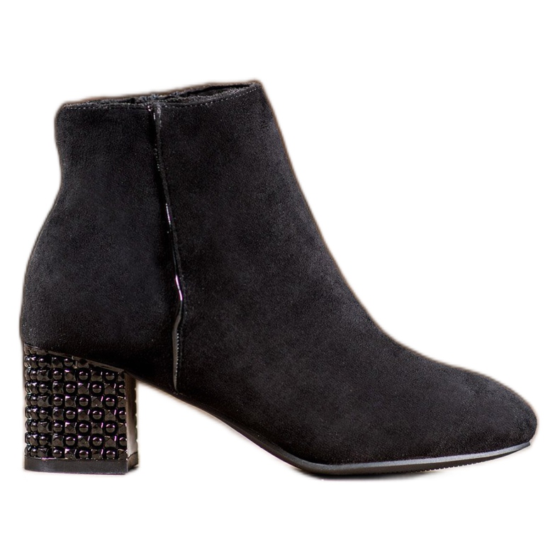 SHELOVET Boots With Decorative Heel black