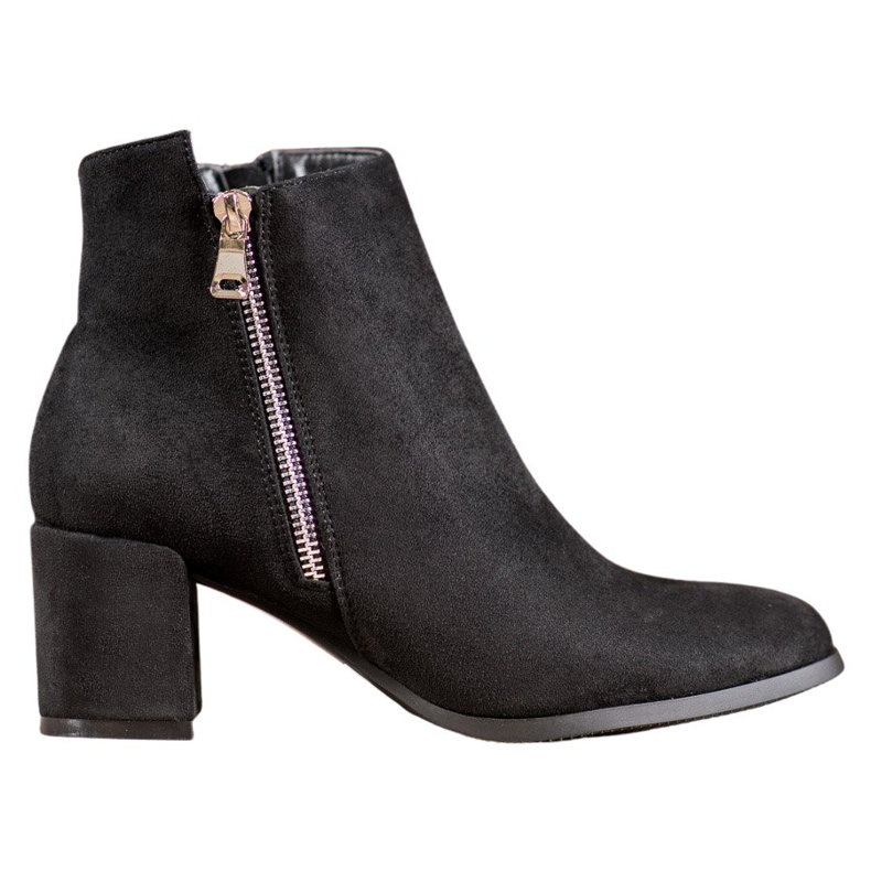 SHELOVET Classic suede boots black
