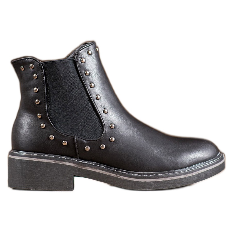 SHELOVET Boots With Rhinestones black SHELOVET Boots With Rhinestones black