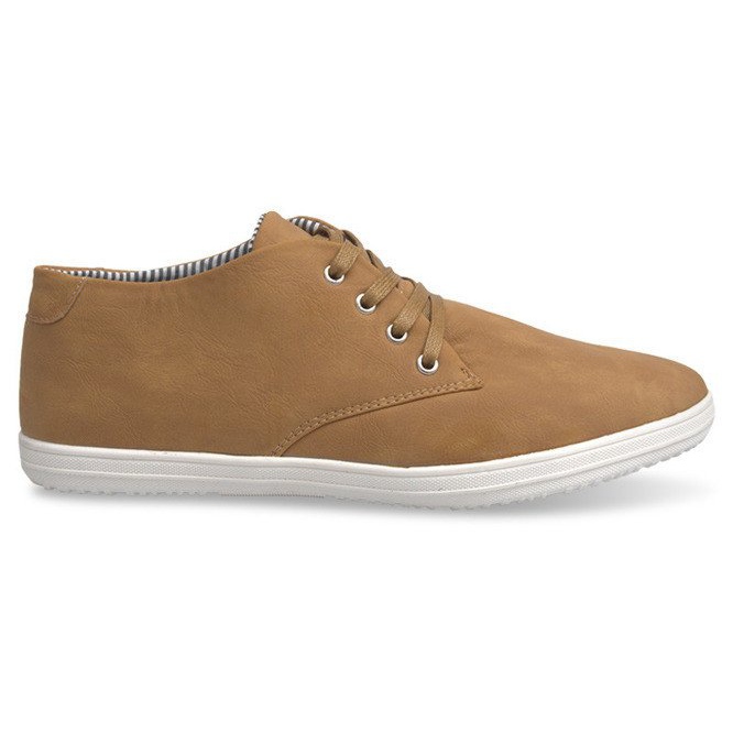Fashionable High Sneakers 3232 Camel brown