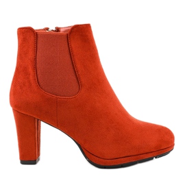 Red ankle boots on the F156-2 post