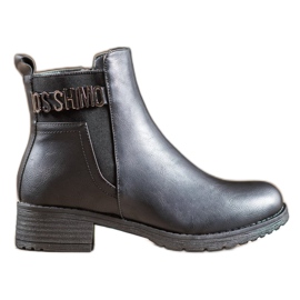 Super Me Fashionable boots made of eco leather black Super Me Fashionable boots made of eco leather black