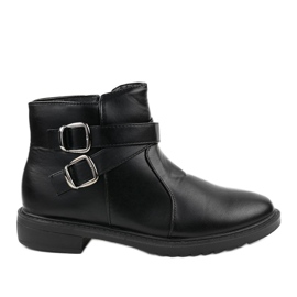 Black flat boots CH-21 insulated Chelsea boots