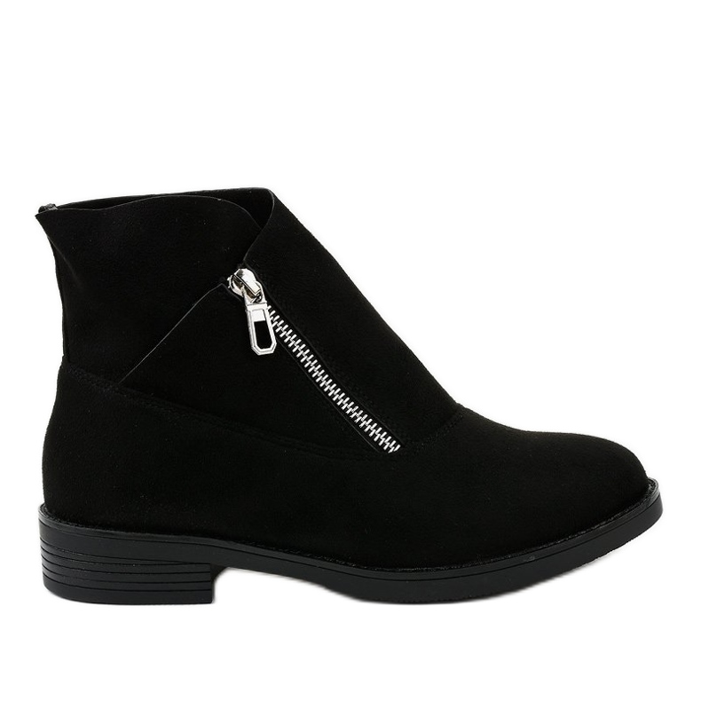 Black flat boots, insulated Chelsea boots 20195-2