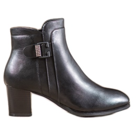 SHELOVET Elegant boots with a decorative buckle black