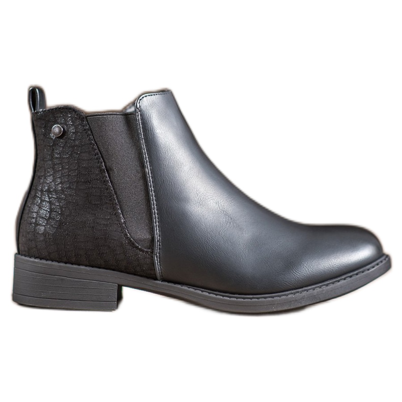 SHELOVET Black Booties On A Zipper - KeeShoes