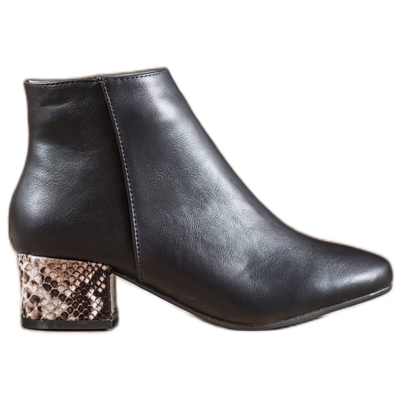 Weide Elegant Snake Print boots black multicolored