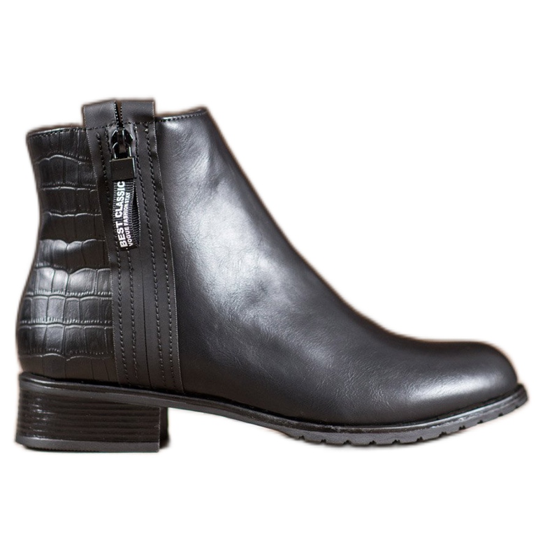 Erynn Boots With Decorative Zipper black