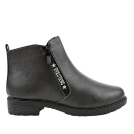 Gray flat women's boots XY-526 grey Gray flat women's boots XY-526 grey