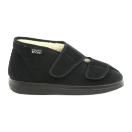 Befado warm women's slippers with Velcro 986D011 black