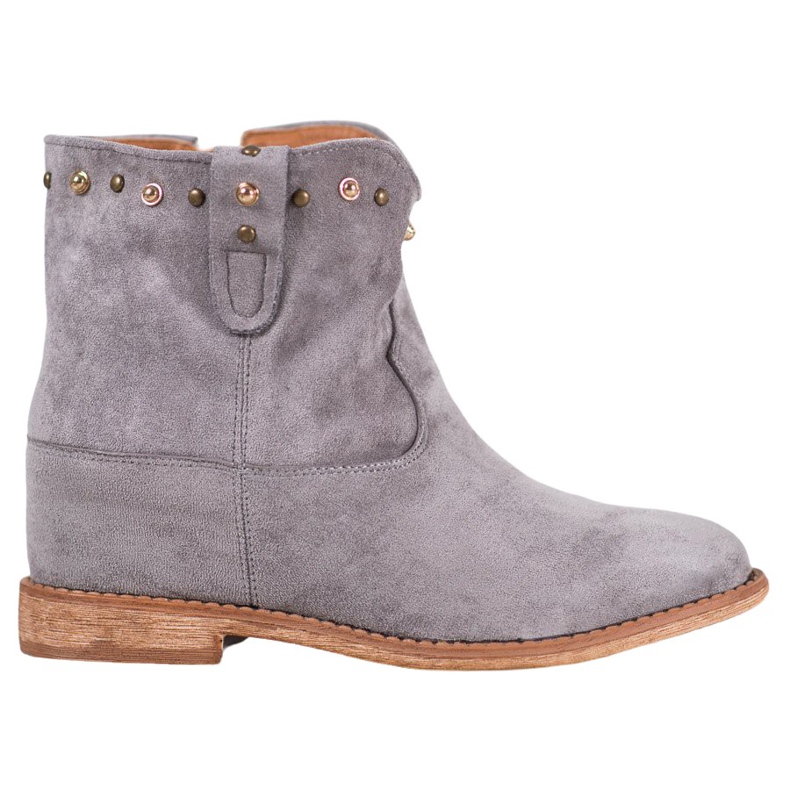 Bella Paris Suede cowboy boots with jets grey