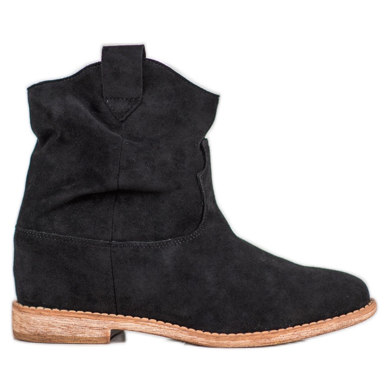 Bella Paris Cowboy boots on a wedge black