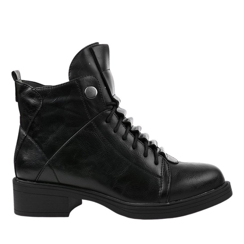 Black flat insulated boots CR-3366