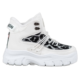 SHELOVET Leopard Print Sneakers white