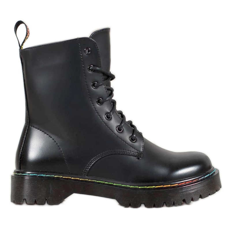 Bella Paris Lace-up Workers black