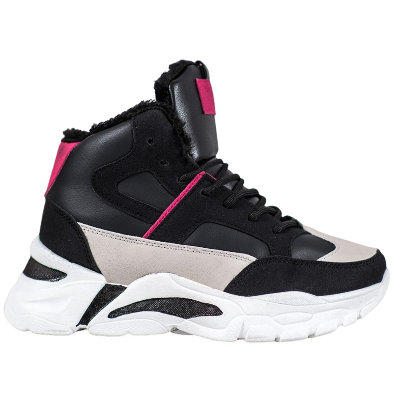 Bella Paris Sneakers With Fur black multicolored