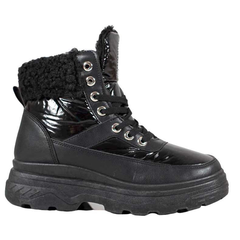 Bella Paris Sneakers With Sheepskin black