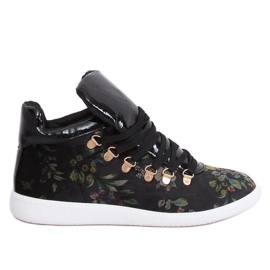 Velvet sneakers K1834206 Flores black multicolored