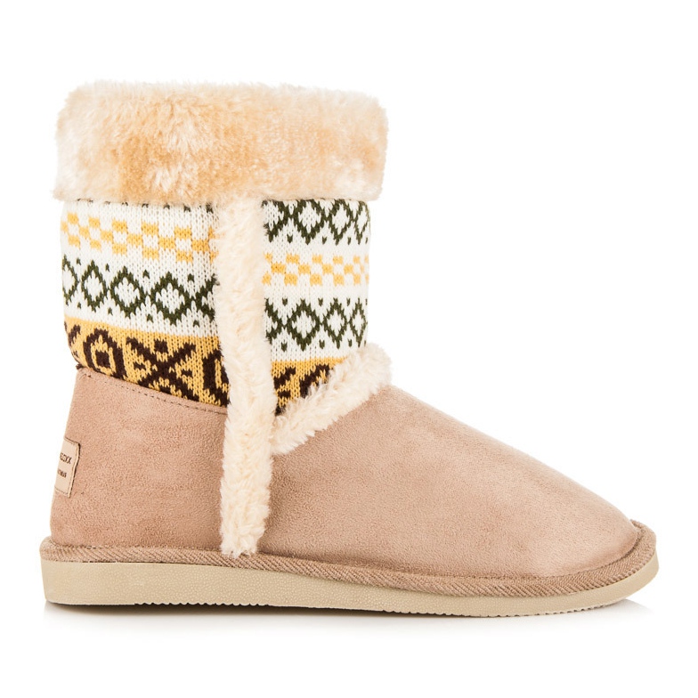 Badoxx Snow Boots With Ethnic Pattern brown