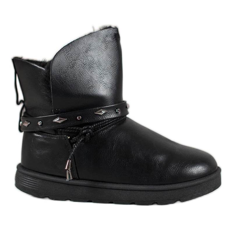 SHELOVET Mukluki With Eco Leather black