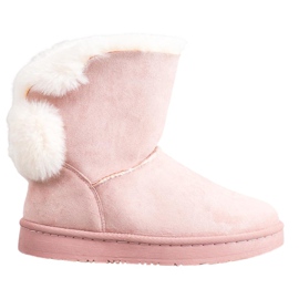 SHELOVET Warm Suede Mukluki pink