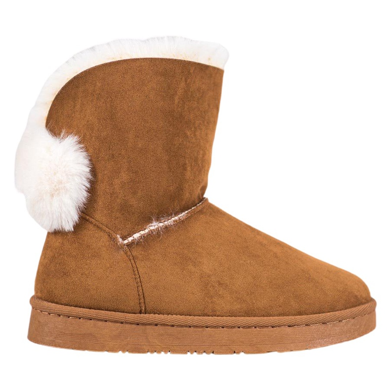 SHELOVET Warm Suede Mukluki brown