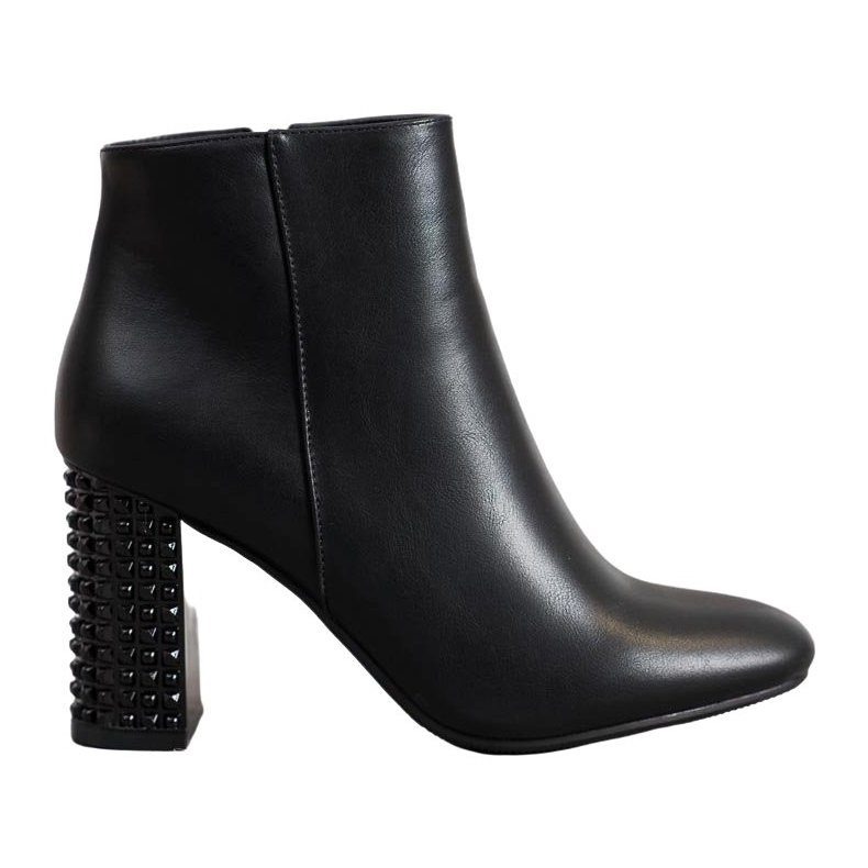 SHELOVET Boots With Decorative Heel black