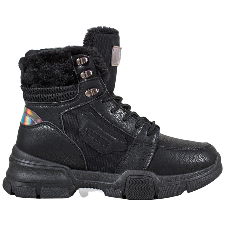 SHELOVET Sports Booties With Holo Effect black SHELOVET Sports Booties With Holo Effect black