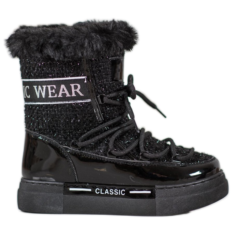 Bella Paris Fashionable Classic Snow Boots black
