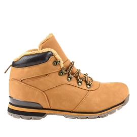 Brown insulated men's hiking boots 9185-3