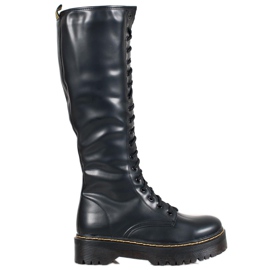 Seastar Lace-up boots with eco leather black