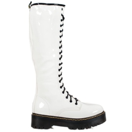 Seastar Lace-up boots with eco leather white