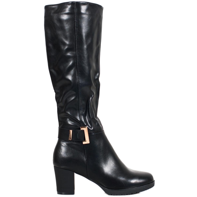 SHELOVET Elegant Boots With Buckle black