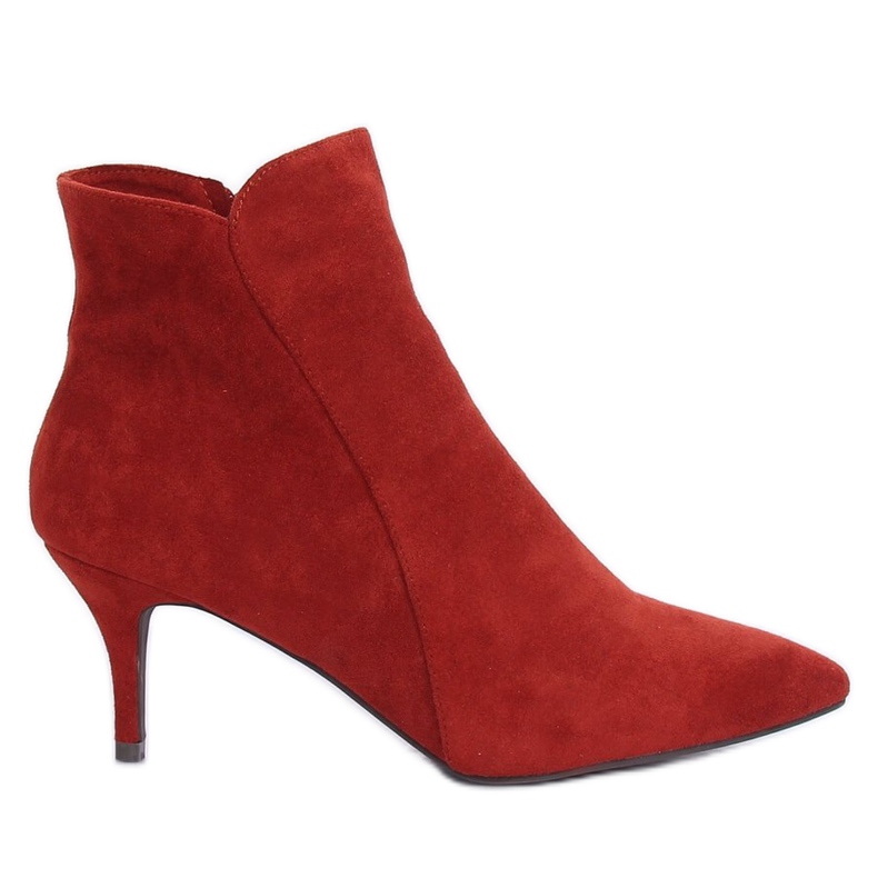 Brick boots on a low heel K1906806 Teja red multicolored