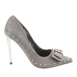 Gray pumps on the NF-05 heel grey Gray pumps on the NF-05 heel grey