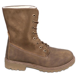 Super Me Lace-up boots khaki green