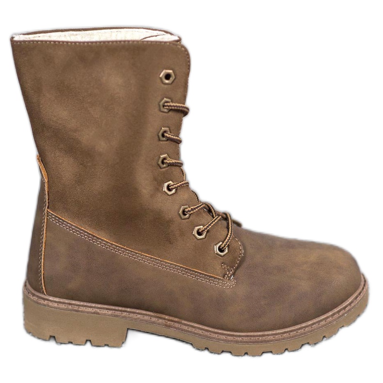 Super Me Lace-up boots khaki green