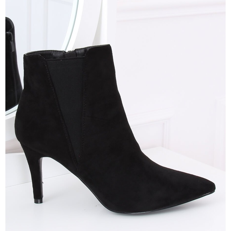 Black Jodhpur boots on a black suede TX-1852 Black