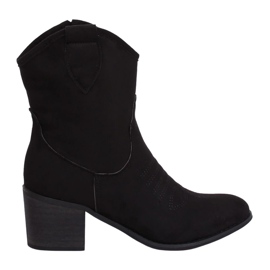 Black suede cowboy boots 5689 Black Black suede cowboy boots 5689 Black