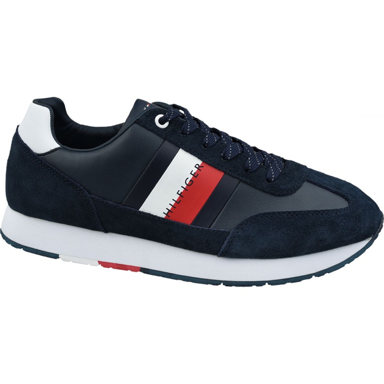 Tommy Hilfiger Corporate Leather Flag Runner M FM0FM02380 403 navy blue