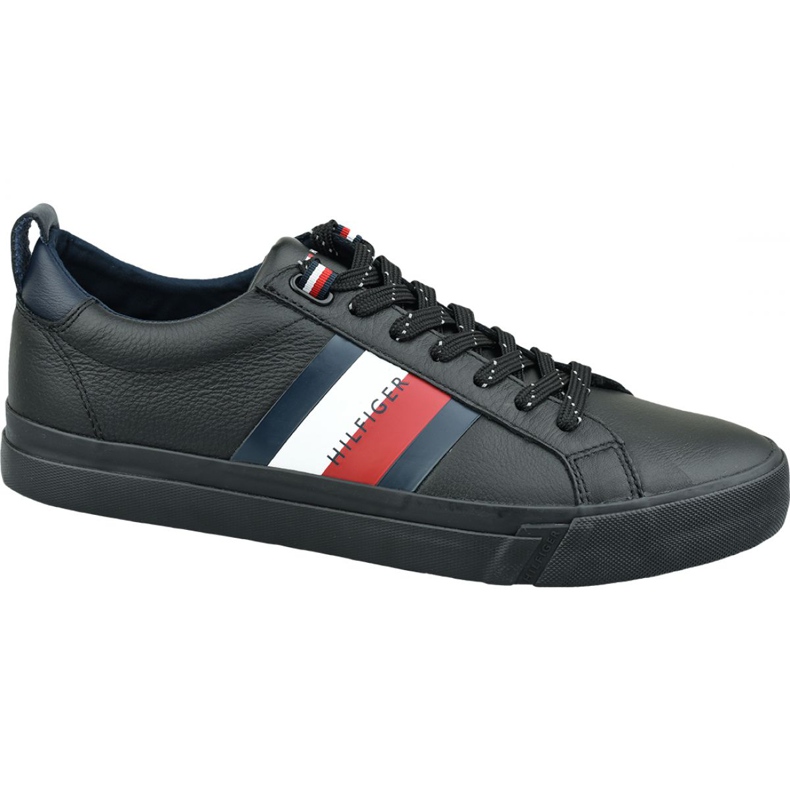 Shoes Tommy Hilfiger Flag Detail Leather Sneaker M FM0FM02576 Bds black